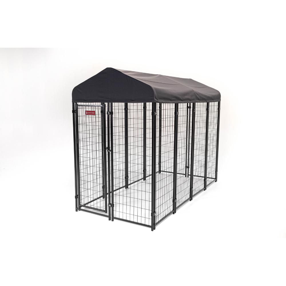 Lucky Dog ® STAY Series™ 4ft x 8ft Villa Kennel, Steel Grey