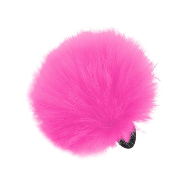 Maoww Femmes Dame Filles Mignon Adorable Rond Boule en Peluche Rose Rose Rouge Élastique Bande pour Cheveux Corde Anneau