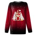 thumbnail image 5 of EGNMCR Noël Sweatshirt Blouse à Col Rond pour Femmes Mode Décontractée Manches Longues Imprimé de Noël Sweatshirt, 5 of 5