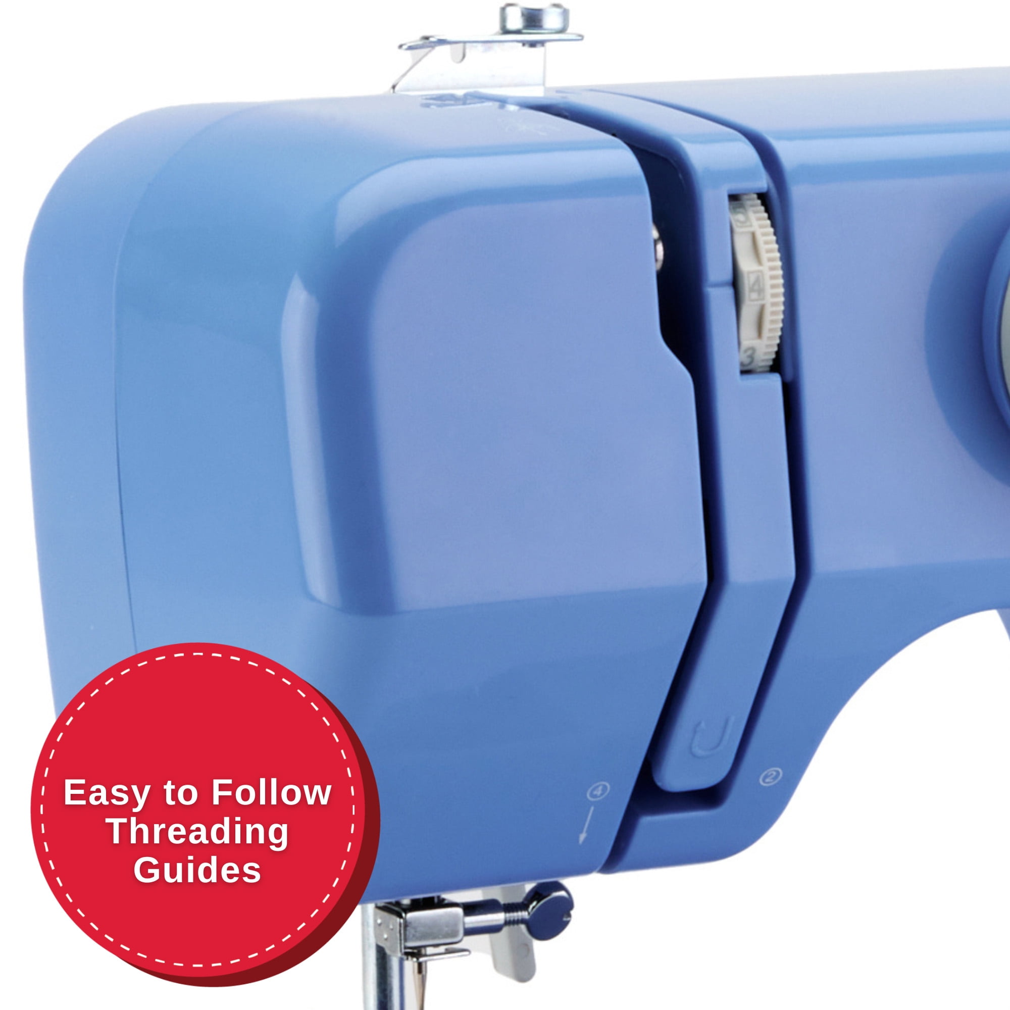 SINGER® M1000 Blue Portable Mending Machine, 4 Built-In Stitches, Free Arm, Accessories Included