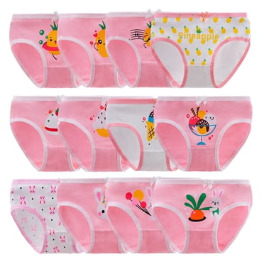 Hbhpov Culottes pour Bébé, Douces et Confortables, sous-Vêtements pour Filles, Assortiment de Culottes, Lot de 12, Tailles 2 à 14