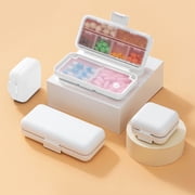 Uscallm Pill Organizer Box, 7 Day Pill Box, Weekly Pill Case, Portable Pill Dispenser, Plastic Pill Box with Compartments for Medication and Vitamins
