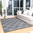 thumbnail image 1 of Fabstyles Checkerboard Denim Leather Handmade Area Rag Rug for Living Room, Hallway, Patio, 1 of 6