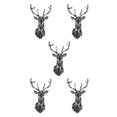 thumbnail image 2 of Wweixi Multifunctional 3D Mirror Deer Wall Sticker For Various Uses Personalized Home black L 5Set, 2 of 6
