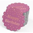 thumbnail image 4 of Inkdotpot 100 Pack Happy Birthday Favor Paper Tags Craft Real Rose Gold Foil Hang Tags, 4 of 6