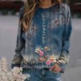 thumbnail image 1 of 2023 Chandail de Mode pour Femmes Rabais de 50 % Liquidation Mode Décontractée Manches Longues Col Rond Imprimé Chandail pour Dames Hauts Blouse, 1 of 4