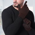 thumbnail image 4 of 1 Paire de Gants d'Hiver Écran Tactile Couleur Unie Polyester Chaud Gants à Doigts Complets pour Cyclisme, 4 of 10