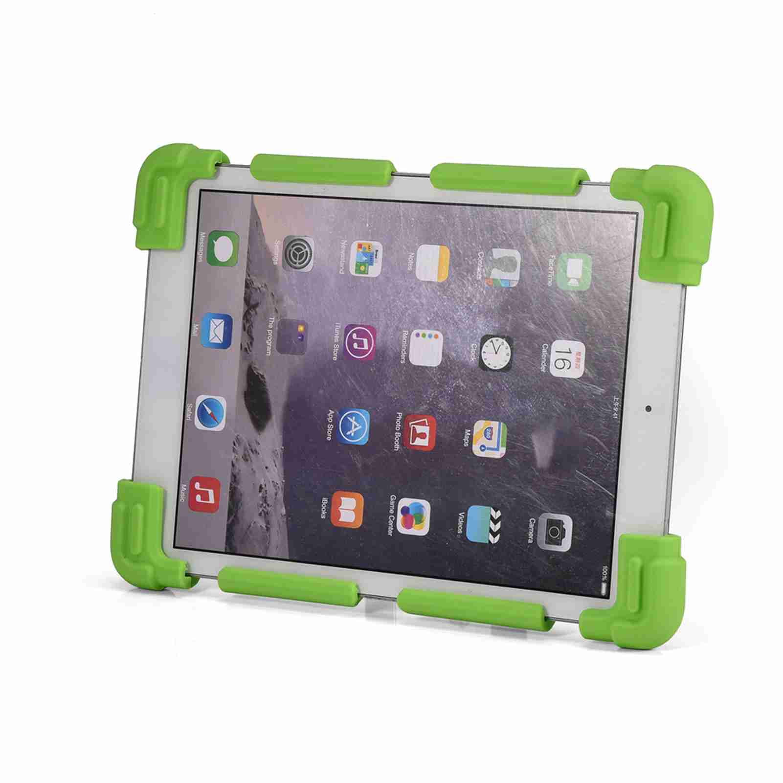 Universal Tablet Case, 9–12in Washable Anti Slip Heat Dissipating Flexible Adjustable Silicone Tablet Case Tablet Sleeve Protector with Stand Holder for