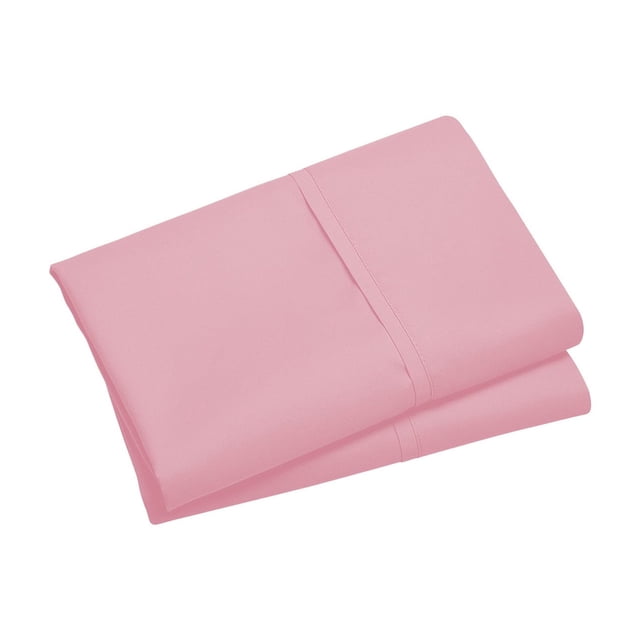 Pillow Covers Set Of 2 Envelope Closure Soft Brushed Microfiber Pillow Cases 20X30 Inch Pink Polyester Material Decor Shrinkage Proof Pink