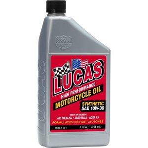 Lucas Oil 10708 Moto synthétique haute performance Oil SAE 10W-30-1 Quart