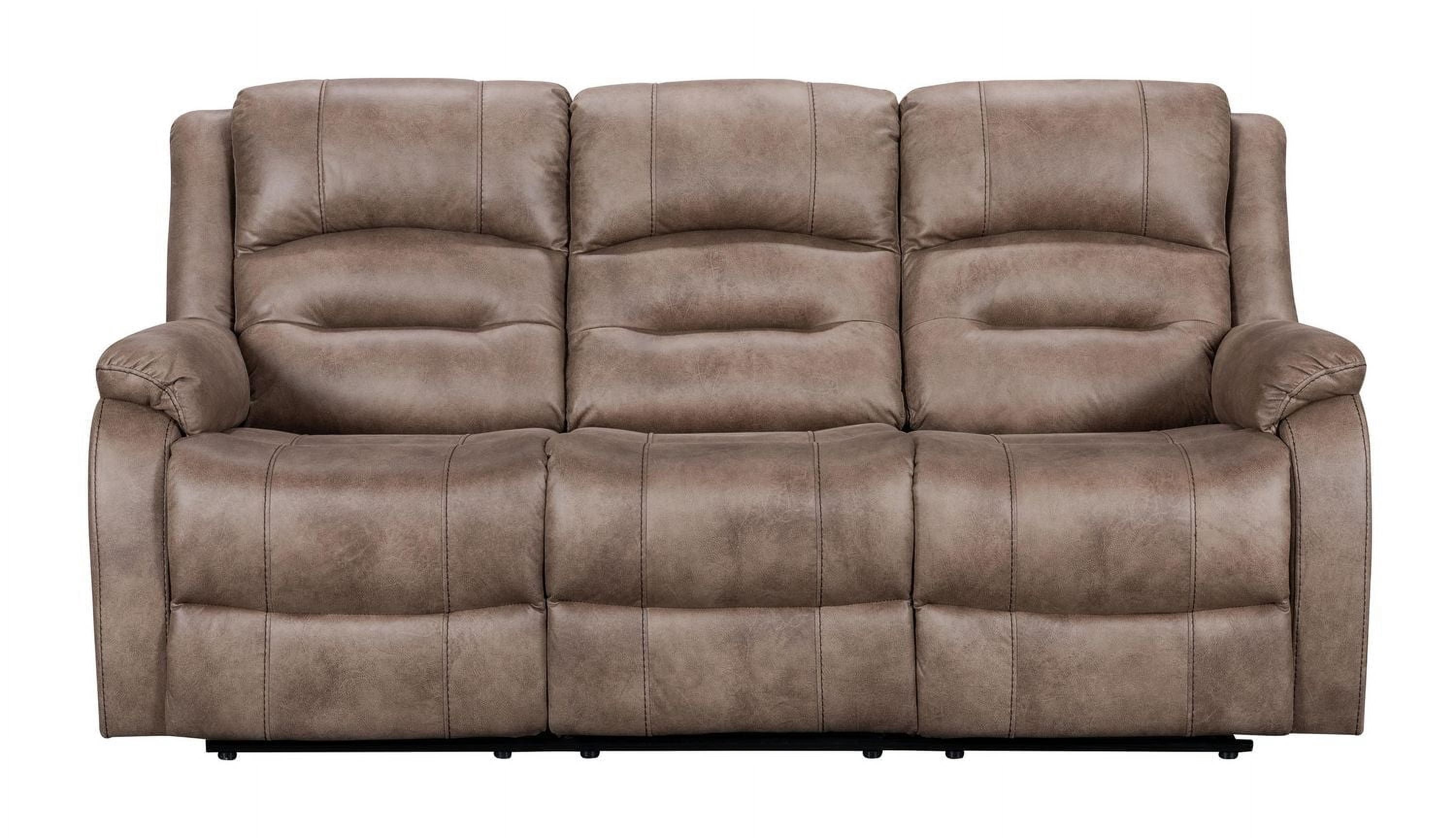 K-Living Larissa Recliner Sofa in Caramel Brown Palomino Fabric for Living Room