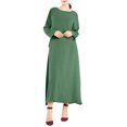 thumbnail image 1 of Erwazi Robe Tunique d'Automne pour Femmes, Décontractée, Ample, à Manches Longues, Col Rond, Fluide, Longue, Maxi, 1 of 2