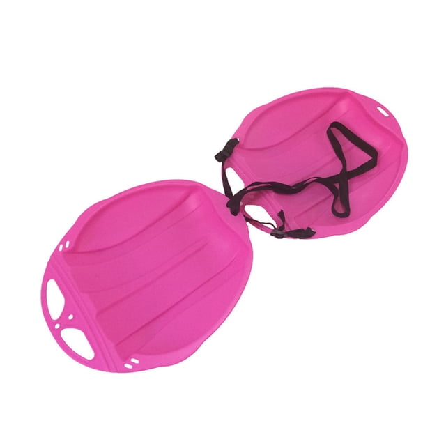 Plastic Snow Sleds with 2 Handles 4 Color Choose Blue Green Rose-Red Red Suitable For Sand Skiing Grass Skiing