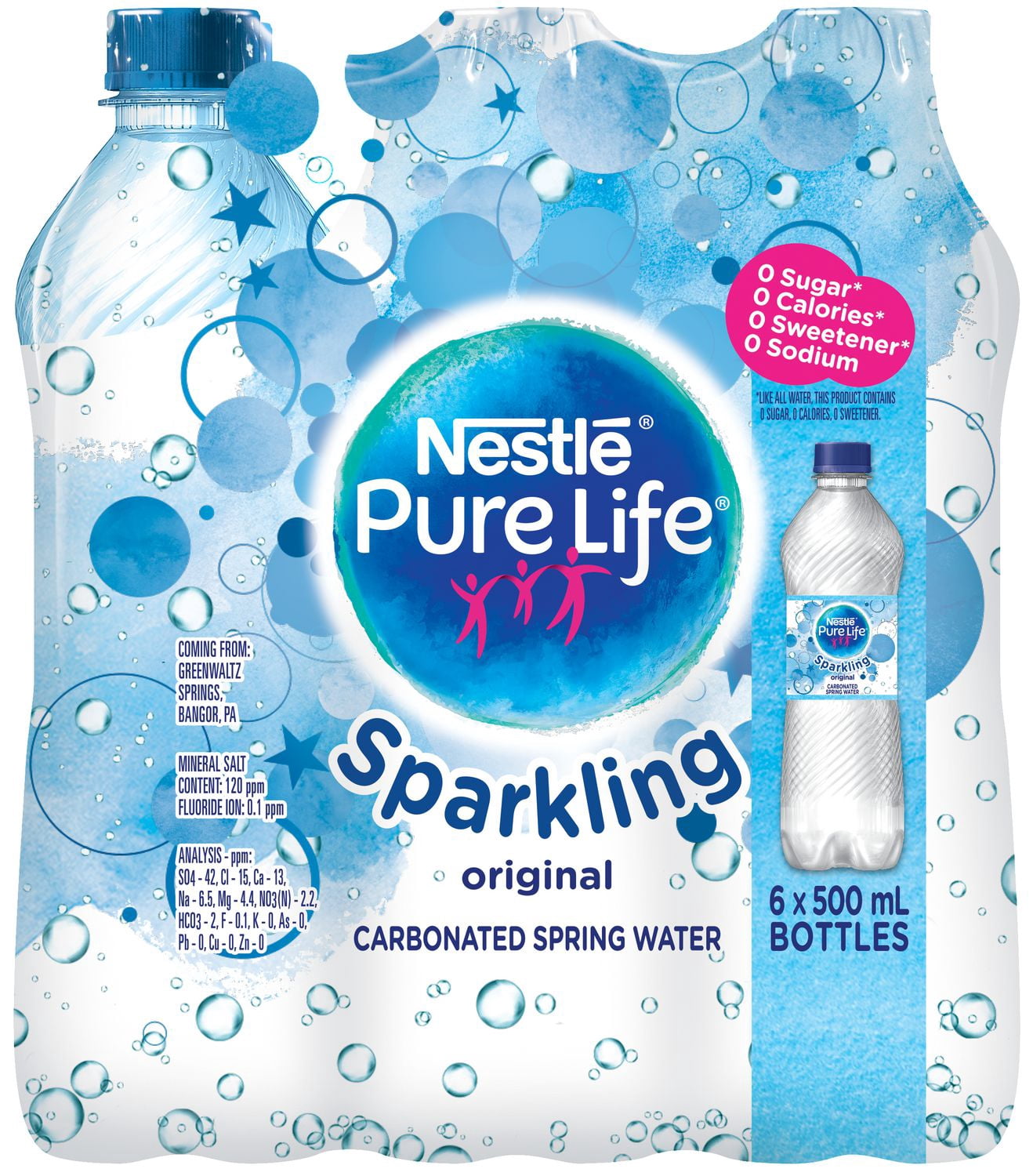 Water Life Series 0 300ml 3本 Nestle Pure Life Purified Water