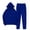 Blue, variant on Pisexur Sweatsuits for Women Set Jogger Set Hoodie Two Piece Lounge Suit Long Sleeve Athletic Outfits Kangaroo Pockets Navy,S