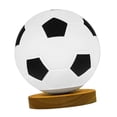 thumbnail image 4 of Milaget 3D Football Lamp Night Light Dimming Solid Wood Base Small Table Lamp Warm White Flat Base, 4 of 9