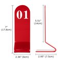 thumbnail image 4 of Aspire 10Pcs Acrylic Table Numbers, Tent Style Numbers Sign, Double Sided Table Number Card for Restaurant-Red-Number 31to40, 4 of 6
