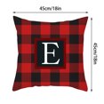 thumbnail image 3 of Vaidha Twenty Six Letters Christmas Pillowcase Peach Skin Print Cushion Cover Plaid Cushion Pillowcase, 3 of 3