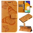 thumbnail image 1 of TECH CIRCLE Galaxy A14 5G Wallet Case,Butterfly Embossed PU Leather Flip case Cover Stand Feature with Wrist Strap and Card Holder Protective Phone Case for Samsung Galaxy A14 5G 6.6 inch 2023,Yellow, 1 of 6