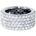 thumbnail image 1 of Bague d'Éternité Pavée de Diamants 5 ct en Or Blanc 14 K, 1 of 3