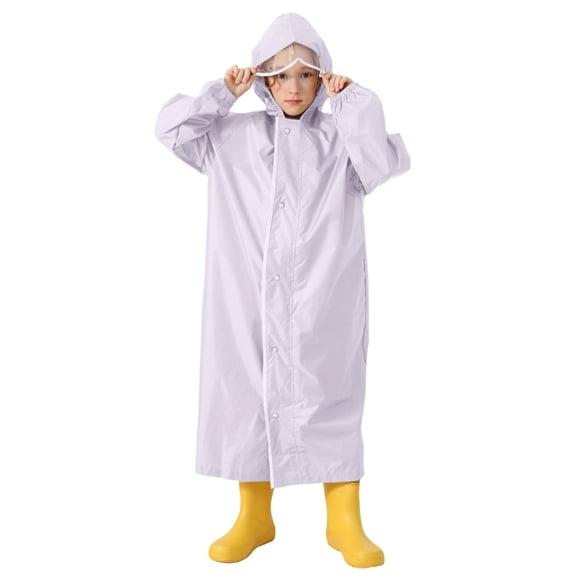 Kcodviy Children's Raincoat with School Girls Winter Bag and Hood Boys Princess Coat and Girls Students Children Coat Girl Size 12 Solid Color Long Raincoat