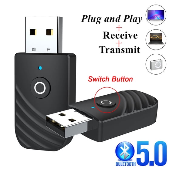 EGNMCR 5.0 Bluetooth Audio Receiver Transmitter 3-in-1 USB Adapter TV Computer Car Bluetooth audio receiver