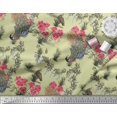 thumbnail image 2 of Soimoi Polyester Crepe Fabric Leaves,Floral & Peacock Bird Decor Fabric Printed Yard 42 Inch Wide, 2 of 2