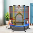 thumbnail image 3 of Gymax Trampoline de 55 Pieds' pour Enfants et Tout-Petits, Trampoline Récréatif avec Filet de Sécurité, Coloré, 3 of 10