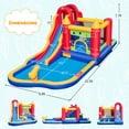 thumbnail image 3 of Costway 9-in-1 Inflatable Bounce Castle with Waterslide Water Cannon for 3+ without Blower, 3 of 10