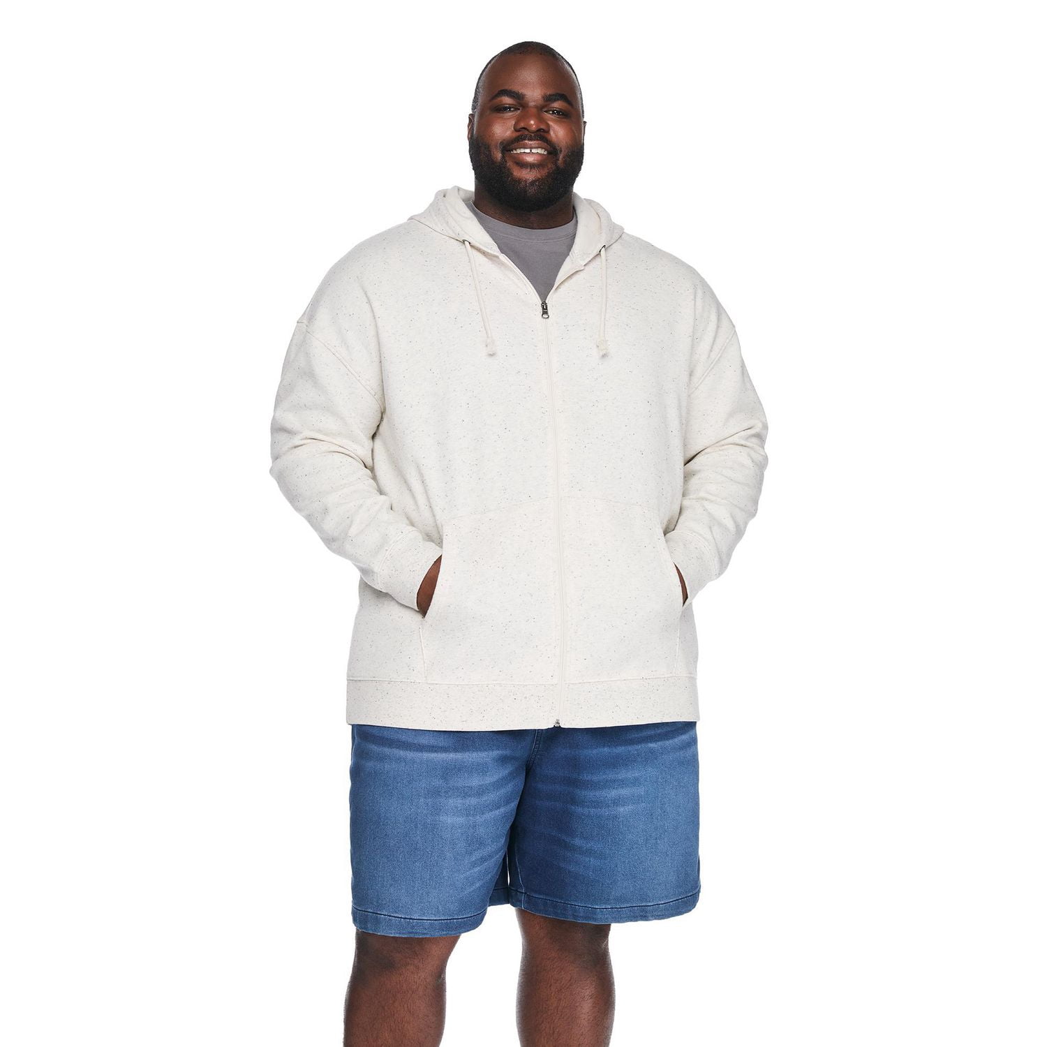 George Big Men's Full Zip Hoodie