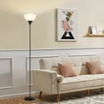 thumbnail image 1 of OUTON 71" Torchiere Floor Lamp with Remote, 4 Color Temperature Modern LED Standing Light for Living Room, Black, 1 of 8