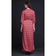 thumbnail image 3 of Bimba Robe Longue Maxi en Rayonne Imprimée de Feuilles de Monstera et de Fleurs pour Femmes avec Fente Latérale - Très Petit, 3 of 6