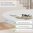 thumbnail image 4 of BeesClover Dining Table for 4 to 6 People, 47 Inch Round Dining Table, Wooden Kitchen Table with Sturty Legs, Dining Room Table for Dining Room, Kitchen(Without Chairs), 4 of 7