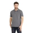 thumbnail image 1 of Men's Polo Performance Quick Dry Soft 2-Button Solid Short Sleeve Cotton T-Shirt (L, Gray), 1 of 1