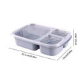 thumbnail image 3 of Meitianfacai Bento Box Adult Lunch Box 3-Compartment Meal Prep Container For Kids Stackable Snack Containers For School And Travel Lunch Microwave Safe, 3 of 7