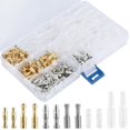 thumbnail image 3 of MesaSe 400Pcs Male Female Connector Terminals 3.9mm Safe Electrical Wire Connector Terminal with Insulating Sleeves Brass Wire Connector Set for Motorcycles Cars RVs Marine, 3 of 11