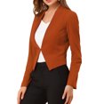 thumbnail image 4 of INSPIRE CHIC Veste Blazer Courte Sans Col pour Femme, de Travail/bureau/affaires Décontracté, 4 of 6