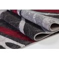 thumbnail image 4 of Spirals Abstract Pattern Area Rug Carpet in Red Grey Black, 7x10 (6'5" x 9'5", 200cm x 290cm), 4 of 5