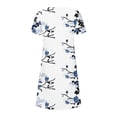 thumbnail image 5 of Robe Maxi pour Femmes Été Bohème à Imprimé à Manches Courtes Robe de Plage Robe Longueur Genou Robe à Manches Courtes en Liquidation, 5 of 5