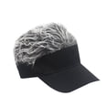 thumbnail image 2 of Unisexe Perruque Chapeau Hommes Perruque Femmes Courte Coiffe Réglable Perruque Chapeau de Baseball Cadeau de Chapeau de Soleil Extérieur, Gris, 2 of 8