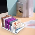 thumbnail image 3 of Acrylic Mail Organizer 7 Slots Desk Envelope Holder for Letters Bills Documents Notebooks and Mail Sorter Craft and Stationery Accessory, 3 of 5