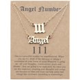 thumbnail image 2 of 2 Pcs Collier Ange et Chiffres Anglais Anciens Bijoux de Numérologie pour Femmes Plaqué Acier Inoxydable, 2 of 9