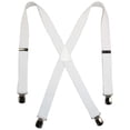 thumbnail image 1 of CTM®  Elastic with Anti Slip Pin Clip 1 1/2 Inch Solid Suspenders (Men's), 1 of 1