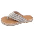 thumbnail image 2 of Styesk Womens Sandals Women's Large Flat Flat Solid Color Line Beach Sandals, 2 of 6