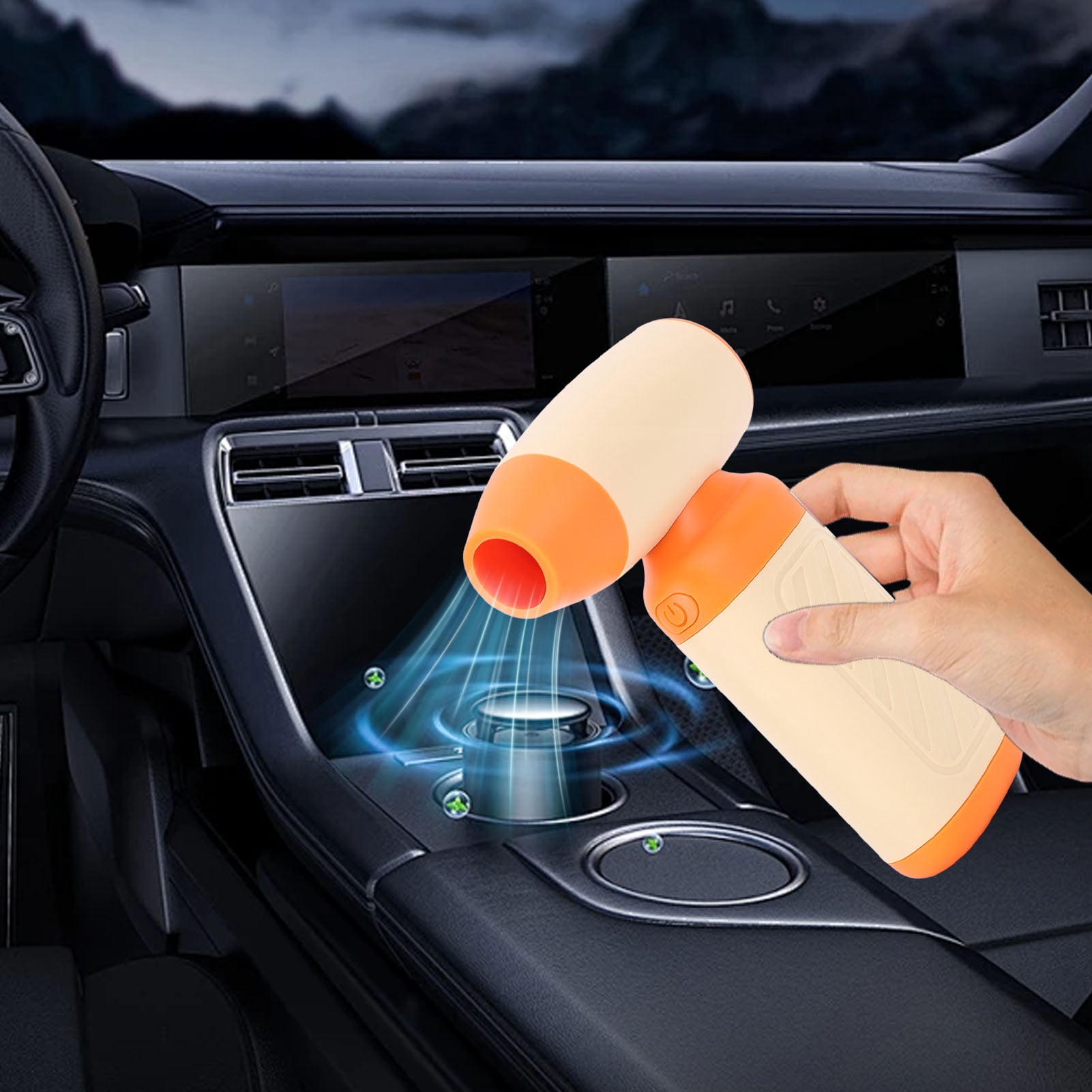Compressed Air Duster, 130000RPM Strong Wind 4000mAh Battery Brushless  Electric Air Duster Adjustable Airflow Rechargeable Cordless Air Blower for Computer Electronics