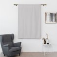 thumbnail image 4 of Innerwin Half Window Curtains Solid Color Kitchen Valance Rod Pocket Soft Short Blackout Curtain Ruched Waterproof Panels Darkening Thermal Insulated Gray 47.24 x 55.12", 4 of 8
