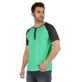 thumbnail image 3 of Inkmeso Short Raglan Sleeve Cotton Lightweight Solid T-Shirts Classic Henley T-Shirt For Mens, 3 of 7