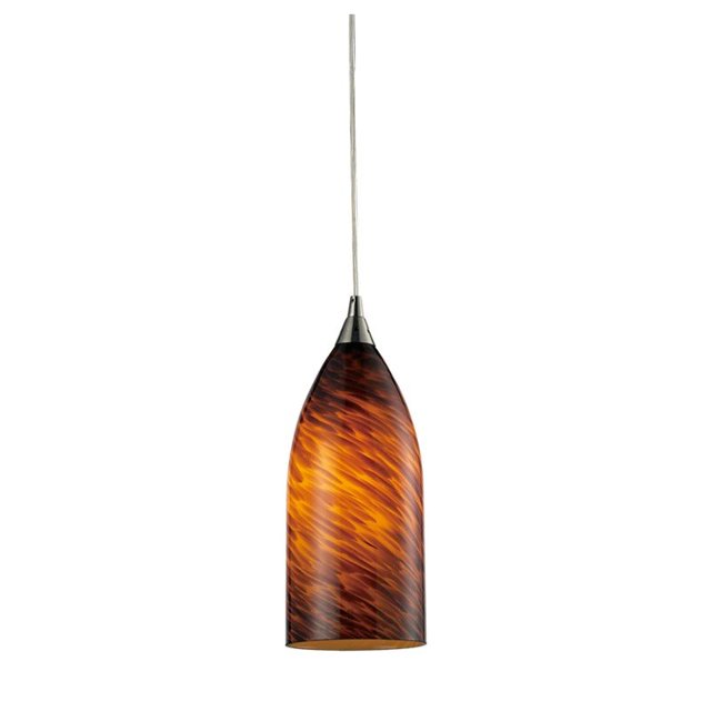 Elk Lighting Verona Pendant in Satin Nickel and Espresso