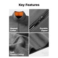 thumbnail image 4 of ORORO Heated Fleece Vest for Men with Battery, 4-Zone Heating Fleece Base Layer for Winter (Gray, S), 4 of 8