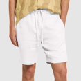 thumbnail image 1 of Gspmoly Shorts for Men, Muscle Men'S Casual Shorts Imitation Cotton and Linen Texture Shorts Solid Color Tied Five Quarter Pants Thin Men'S Shorts Swim Trunks for Men, 1 of 6